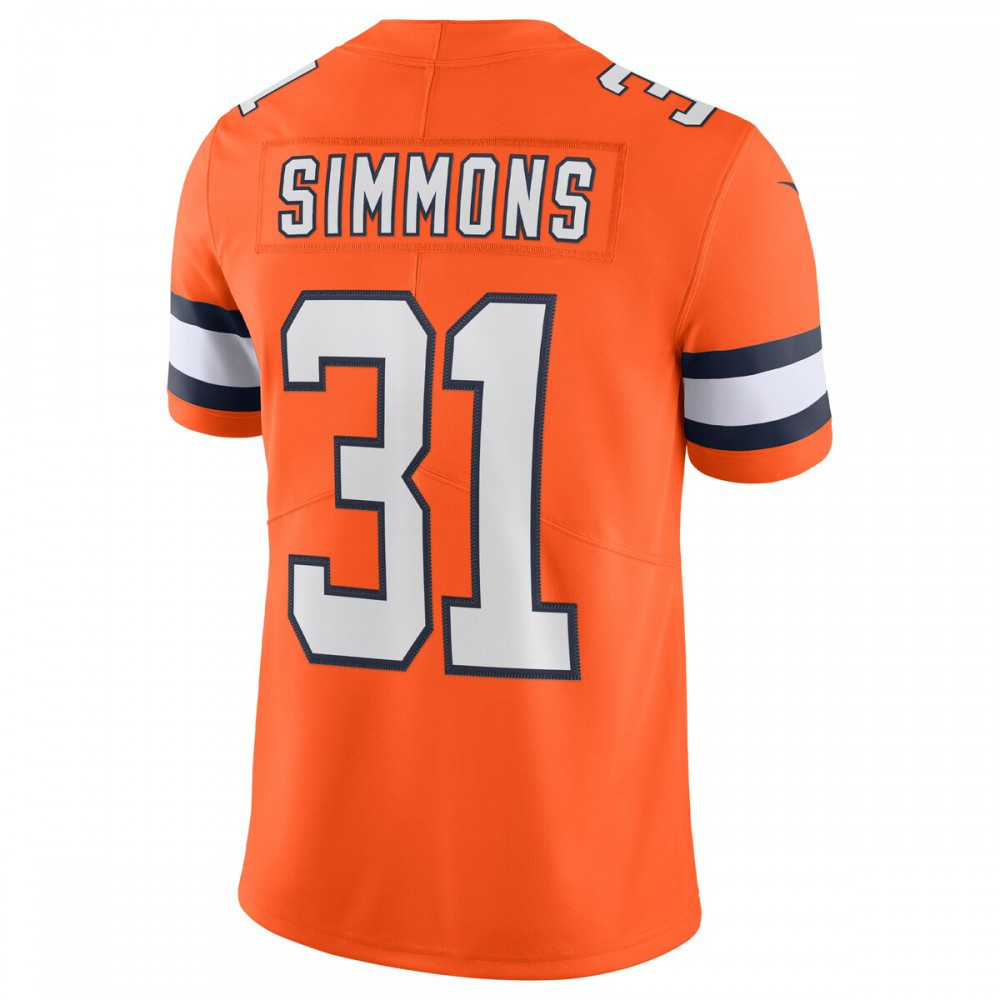 Justin Simmons Denver Broncos Nike Alternate Vapor Limited Jersey - Orange-Profan Arena